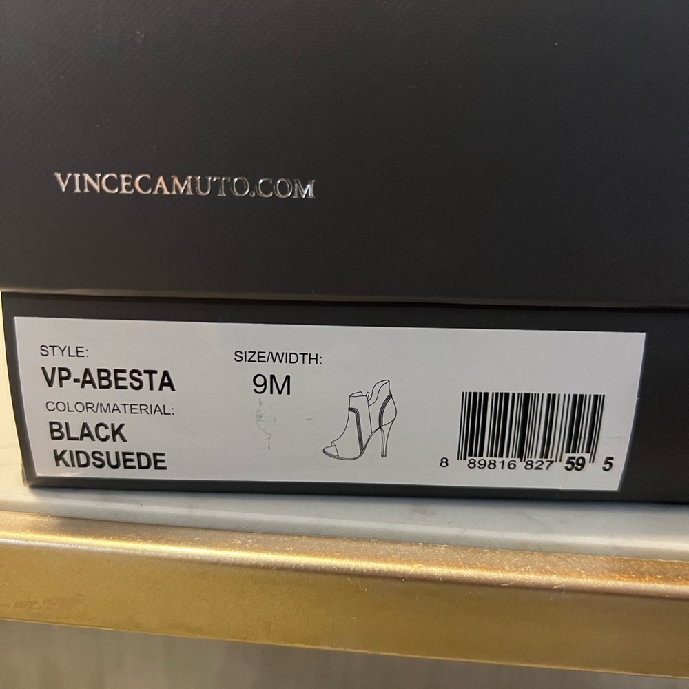 Vince Camuto Black Kidsuede Heels